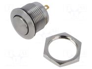 Switch: vandal resistant; Pos: 2; SPST; 0.1A/48VDC; IP67; OFF-(ON) DECA SwitchLab Inc.