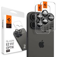 Spigen Glas.tR EZ Fit Optik Camera Protector for iPhone 14 Pro / Pro Max / 15 Pro / Pro Max / 16 Pro / Pro Max 17 Pro / 17 Pro Max - Black 2 pcs., Spigen