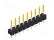 Connector: pin strips; pin header; male; PIN: 9; SL 1; 3A; 250V; THT FISCHER ELEKTRONIK
