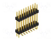 Connector: pin strips; pin header; male; PIN: 18; 3A; 250V; SMT; 2x9 FISCHER ELEKTRONIK