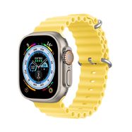 Dux Ducis Strap Watch Strap 9 / 8 / 7 / 6 / 5 / 4 / 3 / 2 / SE (45 / 44 / 42mm) Silicone Band Bracelet Yellow (OceanWave Version), Dux Ducis