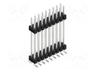 Connector: pin strips; pin header; male; PIN: 18; 3A; 250V; SMT; 2x9 FISCHER ELEKTRONIK