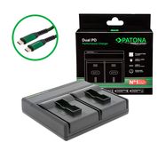  PATONA Premium Dual PD Performance charger for GoPro AHDBT-401 incl. USB-C input/output, PATONA