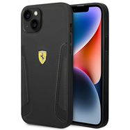 Ferrari FEHCP14MRBUK iPhone 14 Plus 6.7&quot; black/black hardcase Leather Stamp Sides, Ferrari