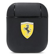 Ferrari FESA2LEBK AirPods cover black/black On Track Leather, Ferrari