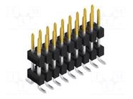 Connector: pin strips; pin header; male; PIN: 18; 3A; 250V; SMT; 2x9 FISCHER ELEKTRONIK