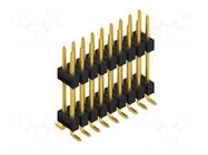 Connector: pin strips; pin header; male; PIN: 18; 3A; 250V; SMT; 2x9 FISCHER ELEKTRONIK