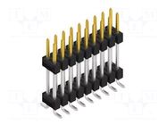 Connector: pin strips; pin header; male; PIN: 18; 3A; 250V; SMT; 2x9 FISCHER ELEKTRONIK