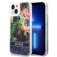 Guess GUHCP14MLFLSB iPhone 14 Plus 6.7 &quot;blue / blue hardcase Flower Liquid Glitter, Guess