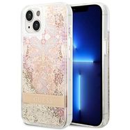 Guess GUHCP14MLFLSD iPhone 14 Plus 6.7&quot; gold/gold hardcase Paisley Liquid Glitter, Guess