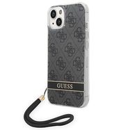 Guess GUOHCP14SH4STK iPhone 14 6.1&quot; black/black hardcase 4G Print Strap, Guess