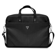 Guess Saffiano Triangle Logo bag for a 16&#39;&#39; laptop - black, Guess