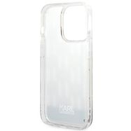 Karl Lagerfeld KLHCP14LLMNMS iPhone 14 Pro 6.1 &quot;hardcase silver / silver Liquid Glitter Monogram, Karl Lagerfeld