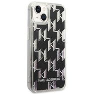 Karl Lagerfeld KLHCP14SLMNMK iPhone 14 6.1 &quot;hardcase black / black Liquid Glitter Monogram, Karl Lagerfeld