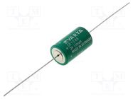 Battery: lithium; 1/2AA,1/2R6; 3V; 950mAh; non-rechargeable; axial 