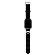 Karl Lagerfeld KLAWLSLCK Apple Watch Strap 42/44 / 45mm black / black strap Silicone Choupette Heads, Karl Lagerfeld