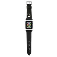 Karl Lagerfeld KLAWMOKHK Apple Watch strap 38/40 / 41mm black / black strap Saffiano Karl Heads, Karl Lagerfeld