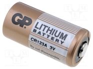 Battery: lithium; CR123A,CR17345; 3V; non-rechargeable; 1pcs. GP