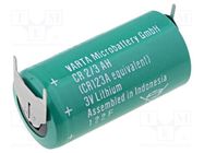 Battery: lithium; 2/3A,2/3R23; 3V; 1500mAh; non-rechargeable; 3pin VARTA MICROBATTERY