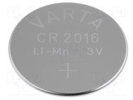 Battery: lithium; CR2016,coin; 3V; 90mAh; non-rechargeable VARTA MICROBATTERY