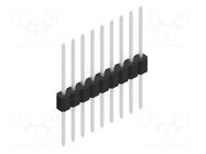 Connector: pin strips; pin header; male; PIN: 9; 1.5A; 125V; THT FISCHER ELEKTRONIK