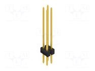 Connector: pin strips; pin header; male; PIN: 4; SL 2; 3A; 250V; THT FISCHER ELEKTRONIK