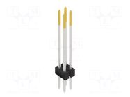 Connector: pin strips; pin header; male; PIN: 4; SL 2; 3A; 250V; THT FISCHER ELEKTRONIK