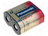 Battery: lithium; CRP-2; 6V; 1400mAh; non-rechargeable PANASONIC