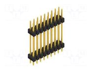 Connector: pin strips; pin header; male; PIN: 18; 3A; 250V; THT; 2x9 FISCHER ELEKTRONIK