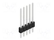 Connector: pin strips; pin header; male; PIN: 5; 1.5A; 125V; THT FISCHER ELEKTRONIK