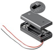 Battery holder 2xR6-AA with switch