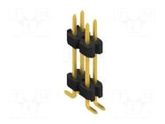 Connector: pin strips; pin header; male; PIN: 4; SMT; 1.5A; 125V FISCHER ELEKTRONIK