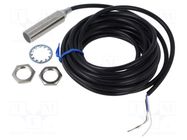 Sensor: inductive; OUT: PNP / NO; 0÷8mm; 10÷30VDC; M18; 5m; IP67 OMRON