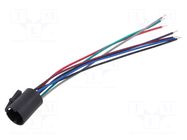 Contact block; Leads: cables; 140mm; PVP; 20.5x24.1mm; PIN: 7; PVB3 E-SWITCH