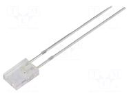 LED; red,green; rectangular; 2x5x7mm; bipolar; 500÷750mcd; 120° OPTOSUPPLY