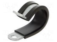 Fixing clamp; ØBundle : 30mm; W: 20mm; steel; Cover material: EPDM KALE