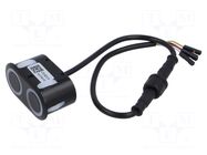 Sensor: distance; ultrasonic; 3.3÷24VDC; RS485; 0.03÷5m; -30÷80°C DFROBOT