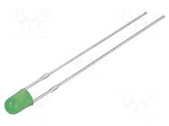 LED; green; 3mm; 750÷1120mcd; 40°; Front: convex; 2.9÷3.4VDC; 102mW OPTOSUPPLY