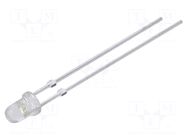 LED; white warm; 3mm; 18000÷22000mcd; 30°; Front: convex; -30÷85°C OPTOSUPPLY