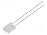 LED; red,blue; rectangular; 2x5x7mm; bipolar; 500÷750mcd; 120° OPTOSUPPLY