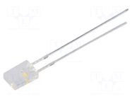LED; white warm,red; rectangular; 2x5x7mm; bipolar; 500÷750mcd OPTOSUPPLY
