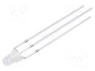 LED; red,yellow; 3mm; 60°; Front: convex; 2.1÷2.6VDC; Pitch: 2.54mm OPTOSUPPLY