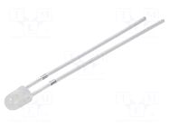 LED; white; 3mm; 750÷1120mcd; 40°; Front: convex; 2.9÷3.4VDC; 102mW OPTOSUPPLY