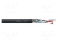 Wire: DMX; 2x0.25mm2; stranded; 110Ω; -25÷65°C; Colour: black; 500m REDS MUSIC