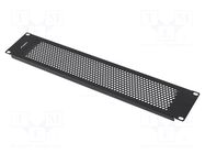 Stopper; 2U; black; Standard: 19"; perforated LANBERG