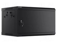 Enclosure: rack cabinet; Standard: 19"; 6U; black; Z: 450mm; X: 600mm LANBERG