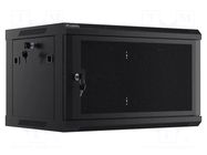 Enclosure: rack cabinet; Standard: 19"; 6U; black; Z: 450mm; X: 600mm LANBERG