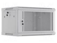 Enclosure: rack cabinet; Standard: 19"; 6U; grey; Z: 450mm; X: 600mm LANBERG