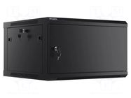 Enclosure: rack cabinet; Standard: 19"; 6U; black; Z: 600mm; X: 600mm LANBERG