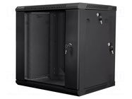 Enclosure: rack cabinet; Standard: 19"; 12U; black; Z: 600mm LANBERG